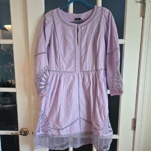 Vineyard Vines Lilac Dress with Lace Accents